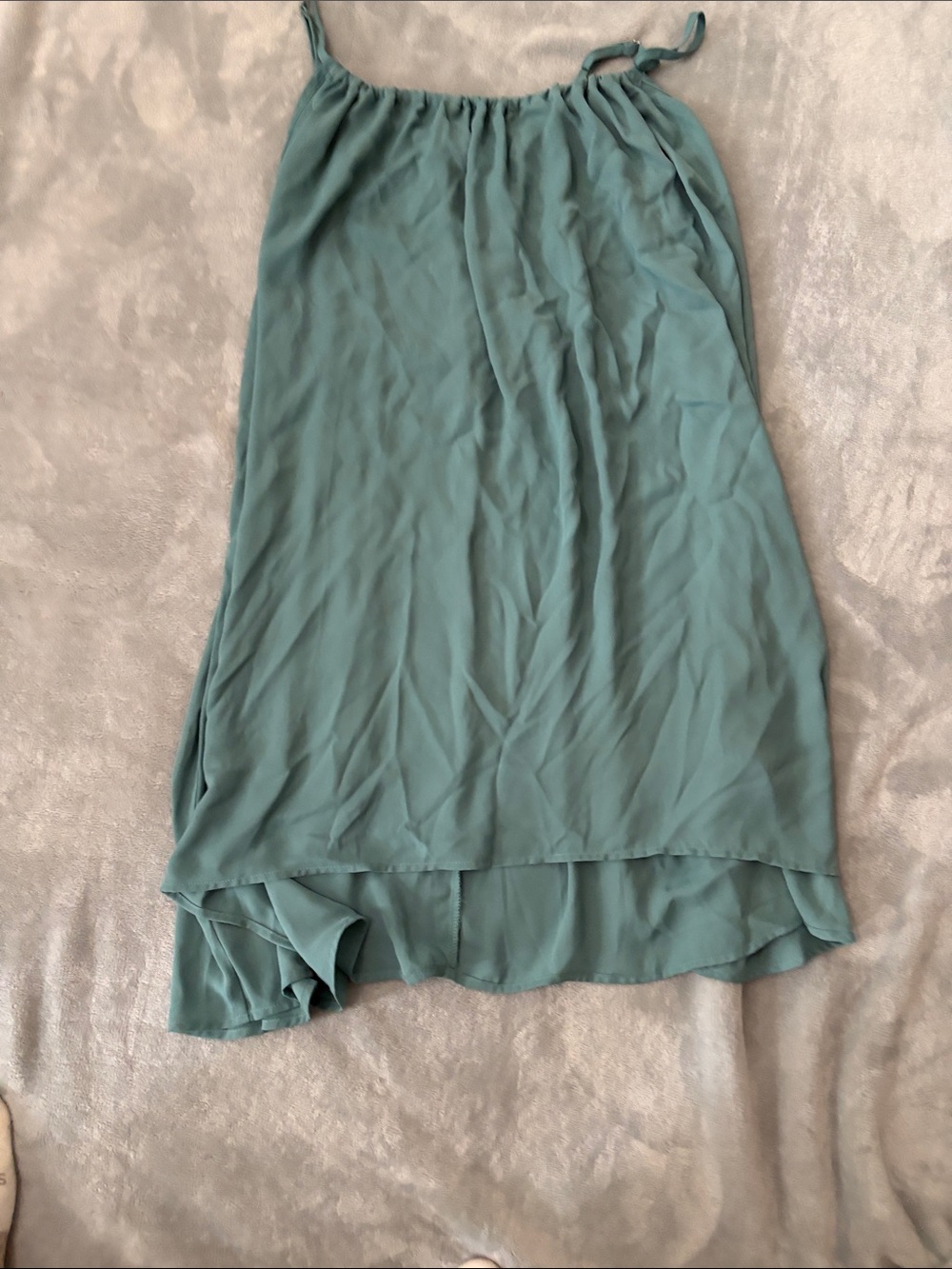 Cupshe Teal Layered Swim Coverup with Tie Straps